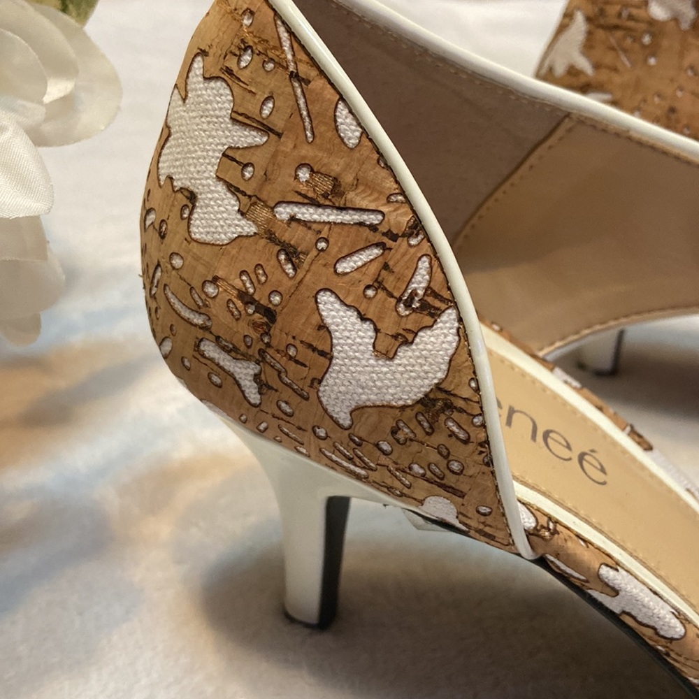 J Renee Tan and White Shoes Size 10 1/2M - Picture 3 of 12